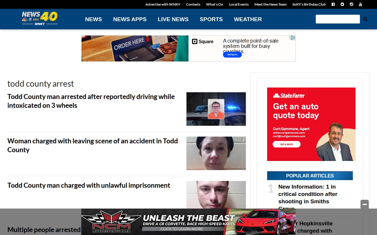 WNKY Todd County arrest news index and crime reports